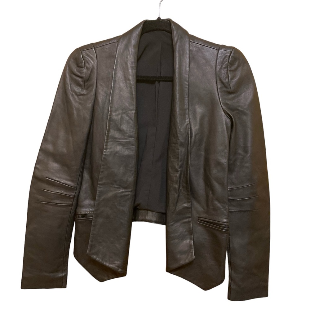 REBECCA MINKOFF  Noble Green  Ace WOMEN'S Leather Jacket XS